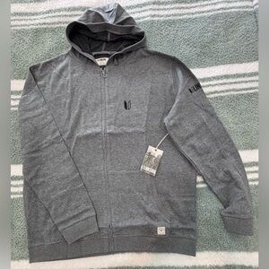 Linksoul Men's Heather Gray Full-Zip Hoodie Sweatshirt XXL